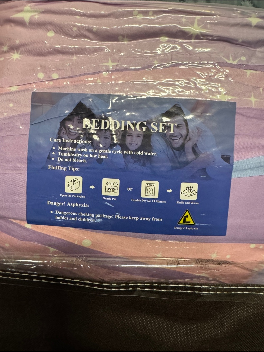 Pink Star Pattern Bedding Set